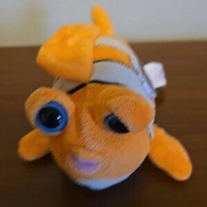 ANIMAL ADVENTURE Orange and White Clownfish Soft Stuffed Animal Toy